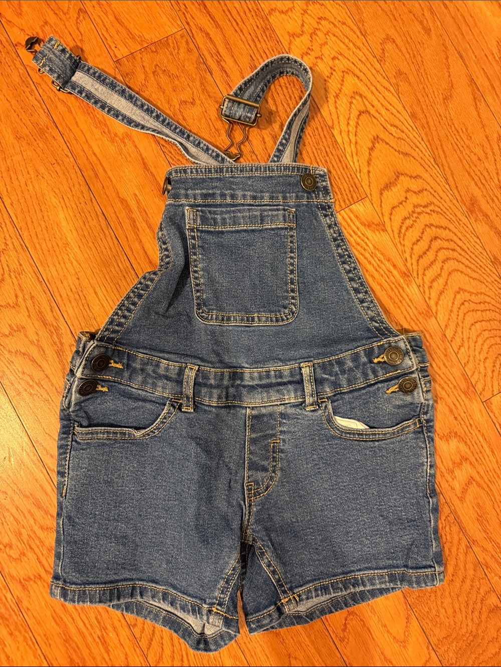 There Abouts Brand Kids Blue Denim Short Overalls -4t
